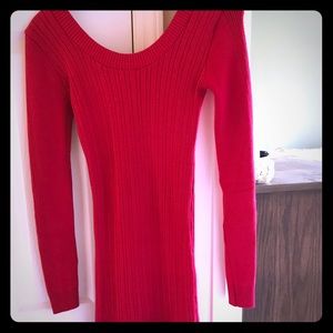 Bebe red sweater dress